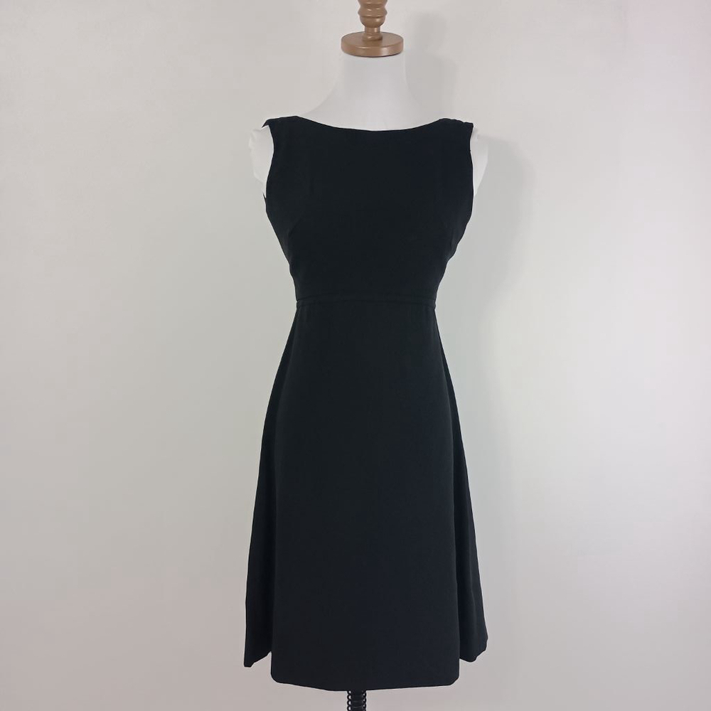 Vintage 50s Stanton JR Petite Women's Black Mini Dress Union Made size 7 Formal